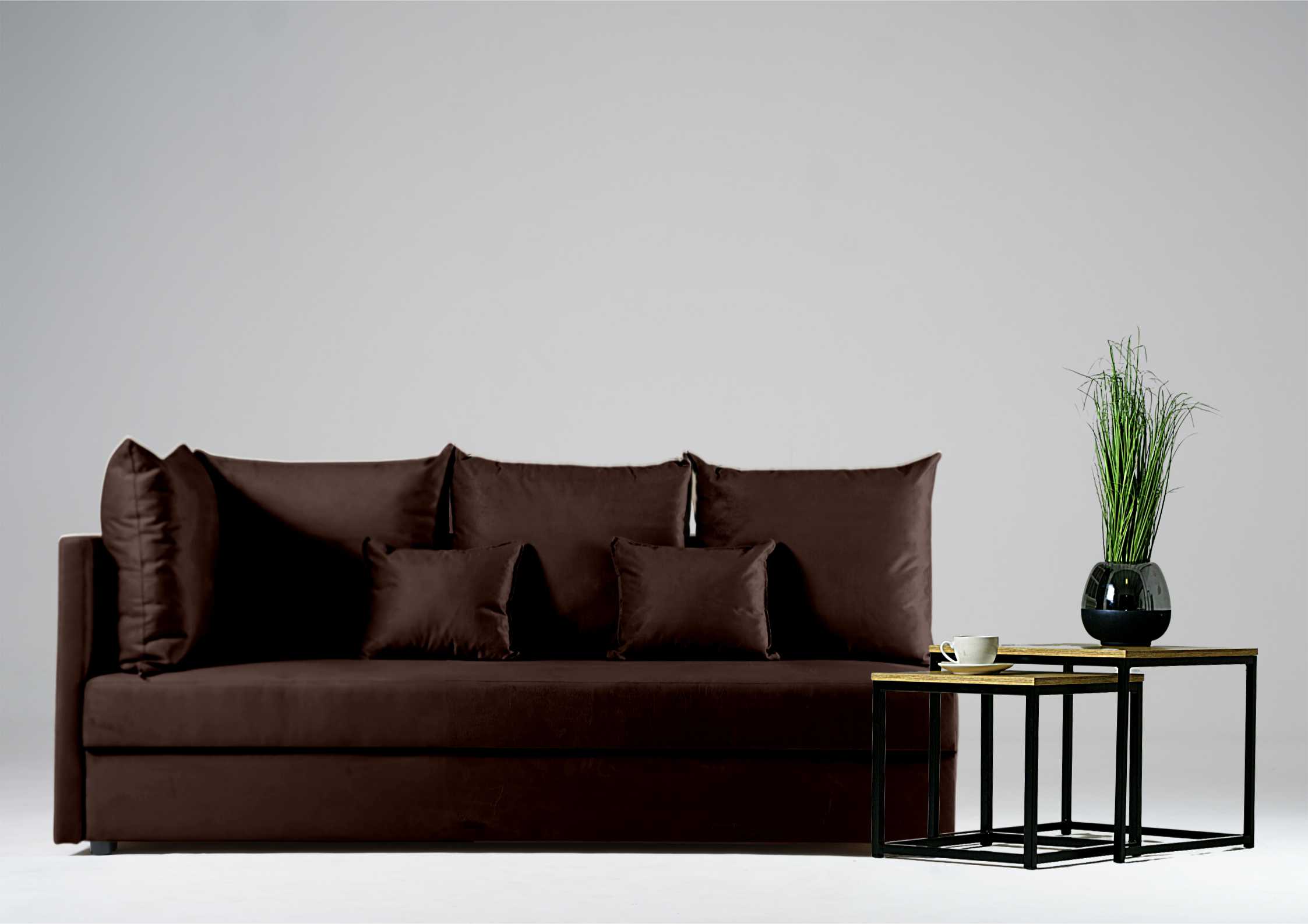 Brązowa sofa do salonu Mobo